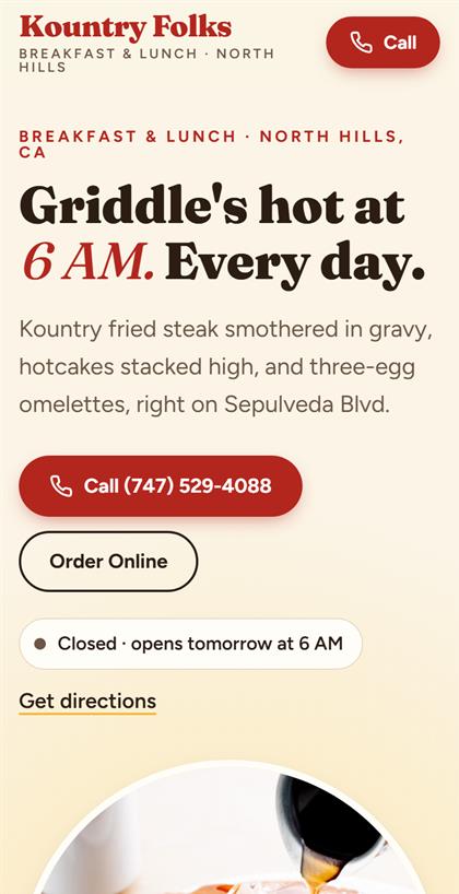 The same Kountry Folks concept on a phone.